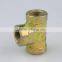 BSP NPT Hydraulic Fittings Iron horizontal female Tee