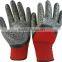 3/4 double coated work gloves with latex and outer nitrile secondary palm