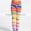 colorful printing fitness yoga leggings , always cotton leggings for woman