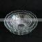 flower shape clear fruit salad glass bowl set