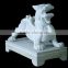 White marble animal dragon dog stone statue