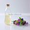 500ml factory price mouth blown antique shape transparent bamboo lid pyrex glass bottle