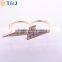 >>>2016 New Hot Sale European Style Fashion Punk Style Exaggerated Rhinestone Lightning Double Finger Ring/