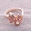 >>>2016 YIWU T&J women fashion Korean style rings gold plated fish rhinestone crystal rings for lady/