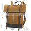Trendy eminent waxed canvas 15inch laptop travel backpack laptop rucksack wholesale laptop backpack bag from guangzhou supplier