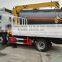Hot selling CDW RHD LHD 4*2 truck crane