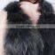 Women fashion stylish raccoon fur gilet raccoon patch fur waistcoat KZ150117