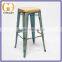 Factory good quality metal wooden bar stool, wood bar chair