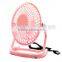 Factory Price 4inch plastic 5v dc usb powered desktop portable mini fan