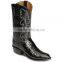 black brown cowgirl&cowboy genuine leather western caiman ultra belly boots wholesale
