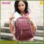 2015 new style cheap cute waterproof under 40 liter canvas tote handbag knapsack for college girls