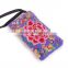 2016 hot sale high quality and beautiful colorful china style ethnic embroidery bag wallet for lady