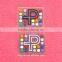 Colorful childhood rubebr badge,sewn on PVC rubber label for children clothes