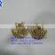 Double color electroplated zinc alloy badge for cap,metal eagle wing badges, pilot wing lapel pins