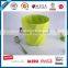 Round plastic melamine cup shape flower pots with custom design decal,plastic garden pots