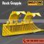 Skeleton Rock Bucket With Grapple Fork for Skid Steer Loader
