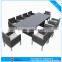 Luxury Garden Furniture Wicker Aluminum Rattan Dining Table and Chair(CF935)
