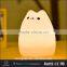 Hand pat lights portable popular cat shape LED mood night light