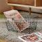 Metal wire storage basket with open design