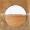 round stunning marble cheese board with wood