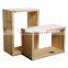 square wood cube wall shelf