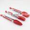 Red Silicone Food Tongs Kitchen Tools