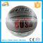 fashion style pu leather wearable and durable blue basketball in bulk