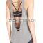 100% polyester Dry Fit Custom Logo printed cheap Sexy yoga tank tops
