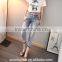 2016 summer trendy women loose ripped denim jeans wholesale