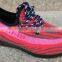  stock lot fashion mesh flyknit sports running shoes woman breathe freely