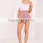 High Waist Women Plain Pink Satin Shorts Lilac Wholesale High Quality