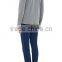 light grey tech-jersey zip-front Damenn hoodie styled with black tech-fabric trim