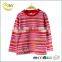 Red 100% cotton round collar cheap stripe baby shirt