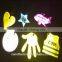hi vision glow in the dark reflective acrylic pendant toy keychain for kids