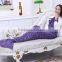 2016 new design wholesale knitted mermaid tail blanket