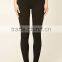 Elastic Waist Dance Black Moisture-Wicking Material Anchored Pants