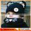 Fashion Hand knit Black Color Kids Children Ear Flap Ski Sherpa Cap,Baby Hat Hand-knit Wool Hat WoolBaby Cap