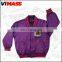 Fashionable men purple baseball jacket , custom latest design jacket for men