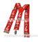 christmas party candy cane & holly adjustable suspenders
