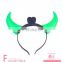 2017 New Design LED Light Deveil Horn Party Headband Pvc To Make Multicolor Horn Headband