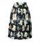 Factory OEM Type A Line Broadcloth Fabric Women Fashion Skirt Knee Length Cat Pattern Printed Skirt For Lady