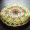 Indian Rajasthani multi color handmade design embroidery round cushion covers for home decor