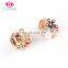 Wholesale button up shirts brooch pin smoky quartz button faceted jewelry