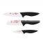 Easy to clean rubber handle 3inch paring ceramic knife knifes