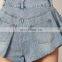 TWOTWINSTYLE Summer Denim ladies shorts High Waist Pocket Tassel Fashion New