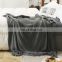 Nordic fringed solid color sofa office photography model room knitted blanket