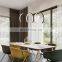 Simple line aluminum home decoration lighting hotel chandelier energy-saving dining room lamp
