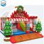 Inflatable Advertising 25ft christmas inflatable santa,outhouse Inflatable Christmas Bouncer Castle decoration