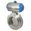 Sanitary Stainless Steel Tri-clamp Butterfly Valve With Aluminum Actuator and Positioner
