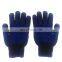 7G Dark Blue Color Anti Slip Cheap Knitted Double Side PVC Dotted Cotton Glove